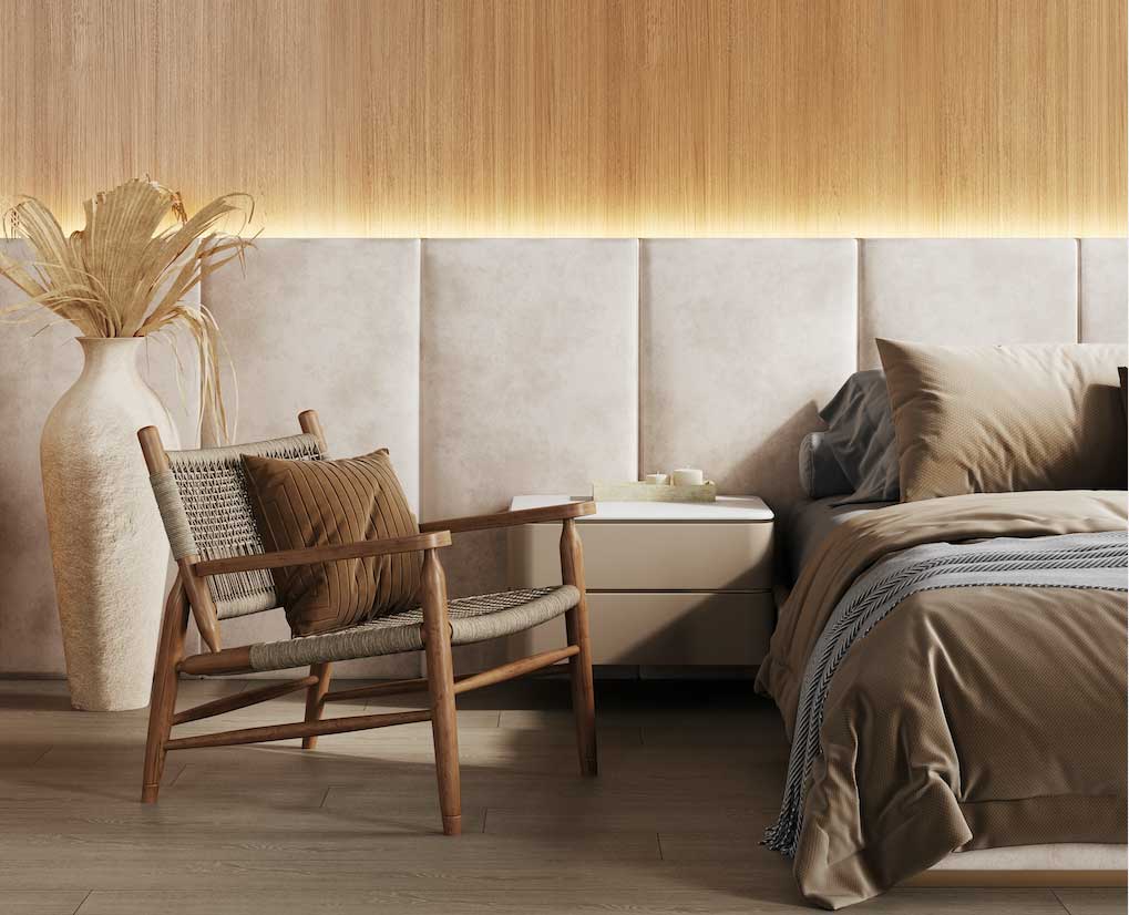 últimas tendencias en decoración de dormitorios de matrimonio en 2025 estilo japandi